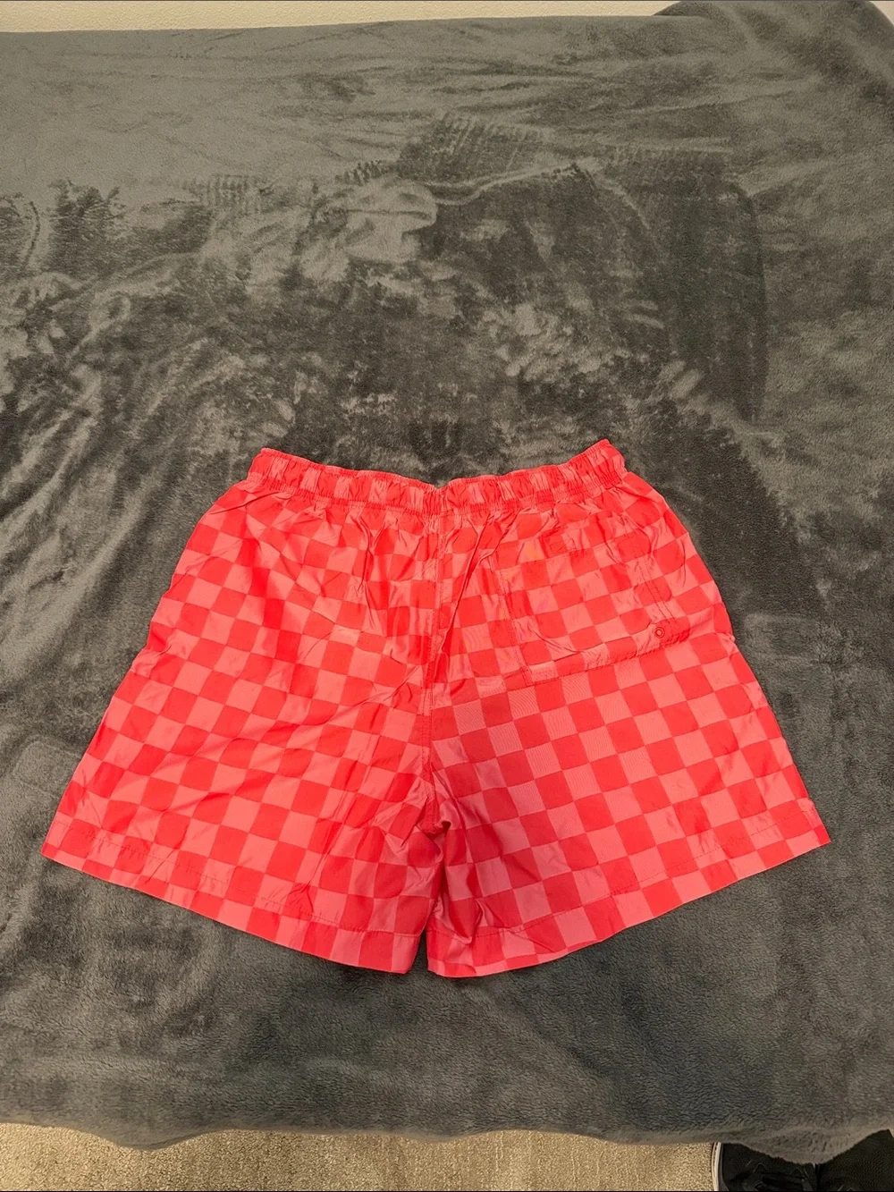 Nike Men’s Red Checkerboard Athletic Shorts